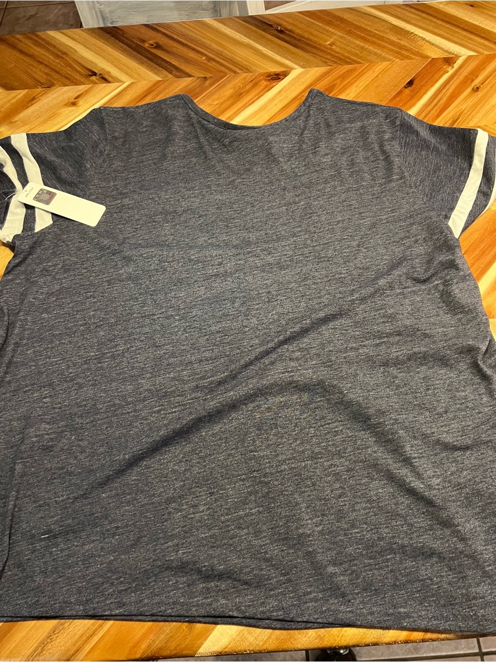 Team Apparel Navy Bears Script Short Sleeve Tee with White Stripes - Picture 7 of 7